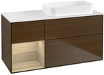 V&B Waschtischunterschrank Finion 120x60 cm, Reg li Oa ven, Walnut veneer