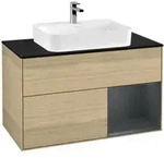 V&B Waschtischunterschrank Finion 100, Pl b m, Reg re md bl. m Lac, Oa ven