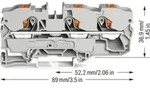 WAGO 3-Leiter-Durchgangsklemme 2210-1301 10mm2 grau