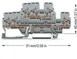 WAGO Doppelstockklemme 870-531 0,08-2,5/4mm2 grau