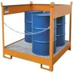 Bauer S&uuml;dlohn Fass-Stapelpalette FSP-4, lackiert, Gelborange
