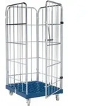 HMH rolltainer&reg; Kunststoffboden 1460 KU blau 724 x 815 mm 4-seitig Cr 3