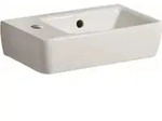 Geberit Handwaschbecken Renova Compact 40x25cm, m &Uuml;L, Hahnloch links, wei&szlig;