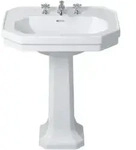Duravit Waschtisch 1930 70x50cm, 1 HL, 2 HL vorg, m &Uuml;L, HLB, we