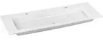 Keuco Keramik-Doppelwaschtisch Royal 60 140,5x53,8cm, we, m 2 HL, ohne &Uuml;berlauf