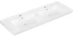 V&B M&ouml;bel-Doppelwaschtisch Subway 2.0 130x47cm, 2 HL, &Uuml;berlauf, wei&szlig; C-plus