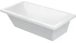 Duravit Rechteck-Badewanne Starck 180x90x46cm, EB-Version, 1 RS, m &Uuml;L, we