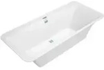 V&B Oval-Badewanne Squaro Edge 12 Duo 180x80cm, Ablauf mittig, wei&szlig;