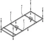 Hoesch Spezial-Untergestell Rechteck, 180x90cm, f&uuml;r Badewanne