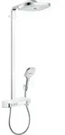 hansgrohe Showerpipe Raindance Select E mit Thermostat, 3jet, wei&szlig;/chrom