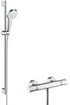 hansgrohe Brausesystem Croma Select S 959mm Brausestange, m Thermostat, wei&szlig;/chrom