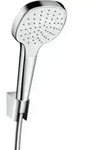 hansgrohe Brausehalterset Croma Select E 1250mm Brauseschlauch, 1jet, wei&szlig;/chrom