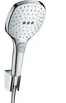 hansgrohe Halter Raindance Sel. E 120 120mm Kopf, 3jet, 1600mm Schlauch, we/vc