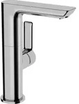 Hansa Waschtisch-Einhebelmischer HANSALIGNA He stl, o Abl-Garnitur, Ausl. 116mm, chr