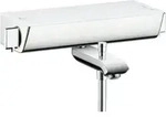 hansgrohe Wannen-Thermostat Ecostat Select AP, 2 Verbr., Ausl. 193mm, wei&szlig;/chrom