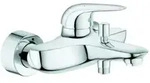 Grohe Wannen-Einhebelmischer Eurostyle chr, geschl. Metal-Hebelgr., Wandmontage