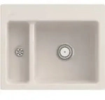 V&B b&uuml;ndige Sp&uuml;le Subway 60 XM Flat m Ablaufgarnitur, Handbet&auml;tigung, crema