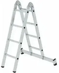 MUNK Aluminium-Klappleiter 2-teilig nivello&reg;-Traverse 2 x 4 Sprossen