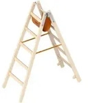 Layher Holzstehleiter 1053 2x5 Sprossen &Ouml;-Norm Z1501