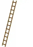 MUNK Dachdecker-Auflegeleiter Holz 12 Sprossen