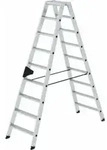 MUNK Aluminium-Stehleiter beidseitig begehbar 2 x 9 Stufen