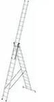 MUNK Aluminium-Mehrzweckleiter 3-teilig nivello&reg;-Traverse 3 x 13 Sprossen