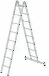 MUNK Aluminium-Klappleiter 2-teilig nivello&reg;-Traverse 2 x 8 Sprossen