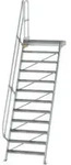 MUNK Steigtechnik Aluminium-Treppe mit Plattform 60&deg; 12 Stufen - DIN EN ISO...