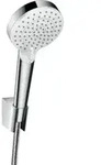 hansgrohe Brausehalter-Set Crometta EcoSmart 1600mm Schlauch, 9 l/min, wei&szlig;/chrom