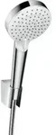 hansgrohe Brausehalter-Set Crometta EcoSmart 1250mm Schlauch, 9 l/min, wei&szlig;/chrom