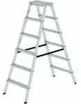 MUNK Aluminium-Stehleiter ML beidseitig begehbar 2 x 6 Stufen