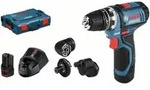 Bosch Akku-Bohrschrauber GSR 12V-15 FC mit 2 x 2,0 Ah-Akku L-BOXX 4 Aufs&auml;tze