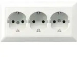 Jung KK-SCHUKO-Steckdose aws 16A 250V 3-fach AS 523 WW