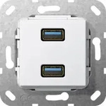 Gira USB 3.0 A 2fach rws Gender Changer 568403