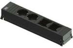 Bachmann Steckdoseneinheit 916.0601 Power Frame 2xSchuko 2xABD schwarz