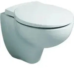 Geberit WC-Sitz Joly w, m Deck, Scharn. verchromt, m Absenkaut.