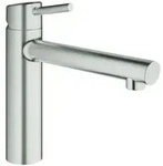 Grohe Sp&uuml;ltisch-Einhebelmischer Concetto supersteel, mittelhoher Auslauf