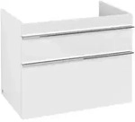 V&B Waschtischunterschrank Venticello 75,3x59x50,2cm, Gr. Chrom, glossy white