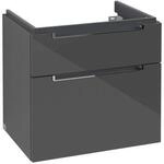 V&B Waschtischunterschrank Subway 2.0 63,7x59x45,4cm, Griff chrom, glossy grey ;