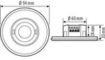 ESYLUX Bewegungsmelder UP PD-FLAT 360i/8 rund schwarz