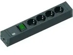 Bachmann Steckdosenleiste 420.0012 4x Schutzkontakt Schalter 2m
