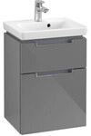 V&B Waschtischunterschrank Subway 2.0 44x59x35,2cm, Griff chrom, glossy grey