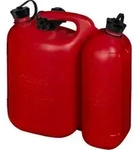 H&uuml;nersdorff Doppelkanister ECO 5,5+3 L, HD-PE rot, mit UN-Zulassung, Zubeh&ouml;r