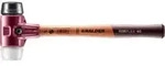 Halder Schonhammer SIMPLEX Kopf-D.40mm mittelhart Gum. schwarz/Superplastik wei&szlig;