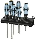 Wera 3334/3355/6 Schraubendrehersatz, Edelstahl + Rack, 6-teilig