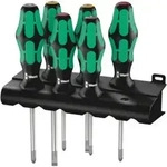Wera 335/350/355/6 Schraubendrehersatz Kraftform Plus Lasertip + Rack, 6-teilig