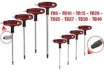 KS Tools ERGOTORQUEplus T-Griff-TX-Winkelstiftschl&uuml;ssel-Satz, 8-teiligBohrung