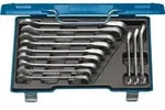 Gedore Maulschl&uuml;ssel-Satz mit Ringratsche, umschaltbar, Set 12-tlg, SW 8-19 mm,