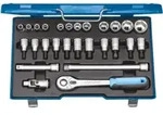 Gedore Steckschl&uuml;sselsatz, Set 27-teilig, 6-kant, 1/2 Zoll, 10-32mm, Werkzeug,