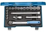 Gedore Steckschl&uuml;sselsatz, Set 19-teilig, 6-kant, 1/2 Zoll, 8-24mm, Werkzeug, N&uuml;sse